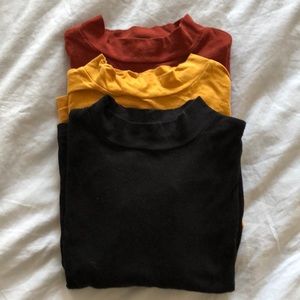 3 FOR $30 FREE PEOPLE MOCK NECK SHIRTS